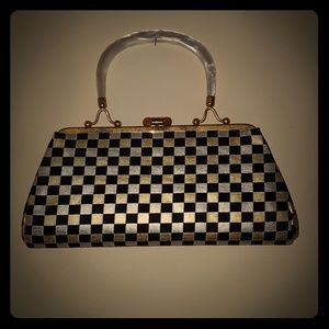 Vintage checkerboard handbag
